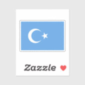 Uyghur/Ostturkestan-Flagge Aufkleber (Blatt)