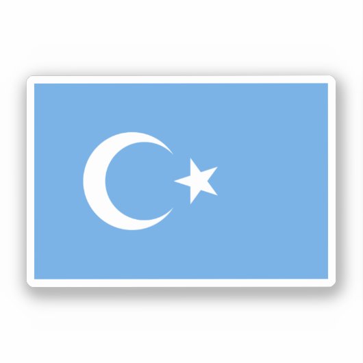 Uyghur/Ostturkestan-Flagge Aufkleber (Vorderseite)