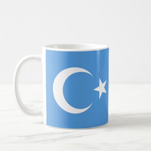 Uyghur/Ostturkestan-Flagge Kaffeetasse (Links)