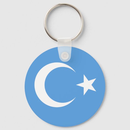 Uyghur/Ostturkestan-Flagge Schlüsselanhänger (Vorderseite)
