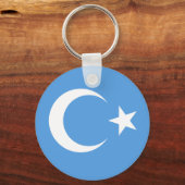 Uyghur/Ostturkestan-Flagge Schlüsselanhänger (Vorderseite)