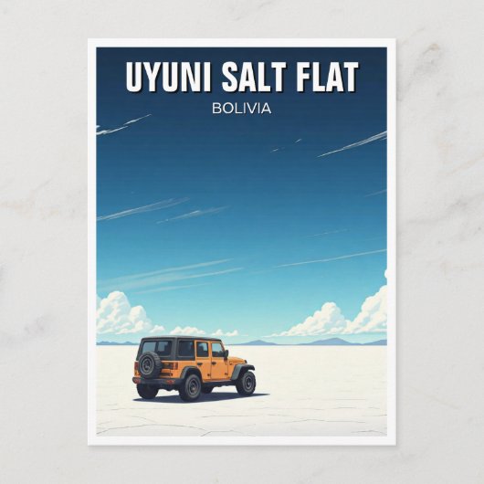 Uyuni Salt Flat Salar De Uyuni Postkarte (Vorderseite)