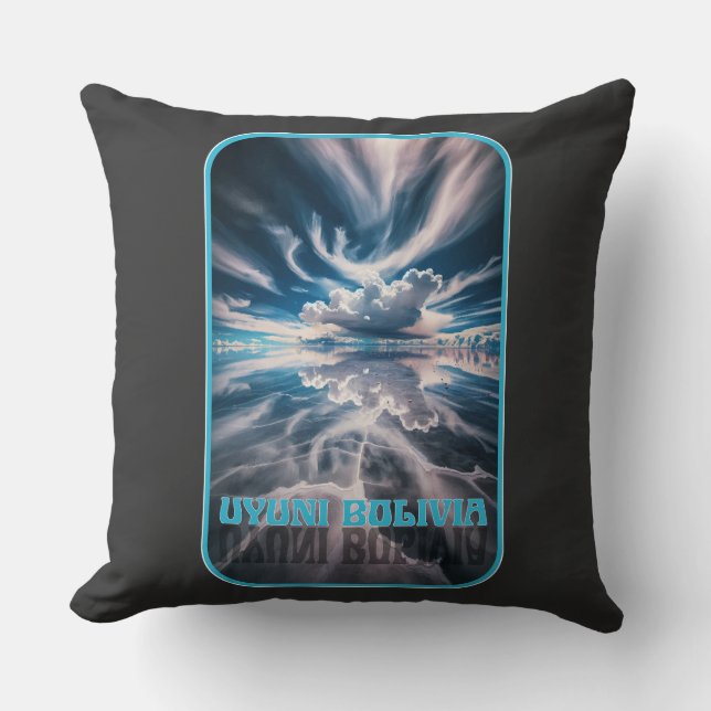 Uyuni Salt Flats Bolivia Kissen (Vorderseite)