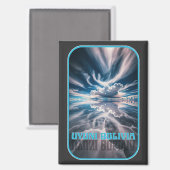 Uyuni Salt Flats Bolivia Magnet (Vorderseite/Rückseite)