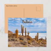 Uyuni Salt Flats in Bolivien Postkarte (Vorne/Hinten)