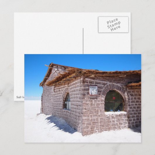 Uyuni Salzhotel Postkarte (Vorne/Hinten)