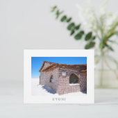 Uyuni Salzhotel, weiße Postkarte (Stehend Vorderseite)