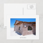 Uyuni Salzhotel, weiße Postkarte (Vorne/Hinten)