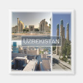 UZ005 UZBEKISTAN, Mosaik, Asien, Kühlschrank Magnet (Vorne)