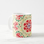 Uzbek ethnic vintage urnament suzanisuzani, fabric kaffeetasse (Vorderseite Links)