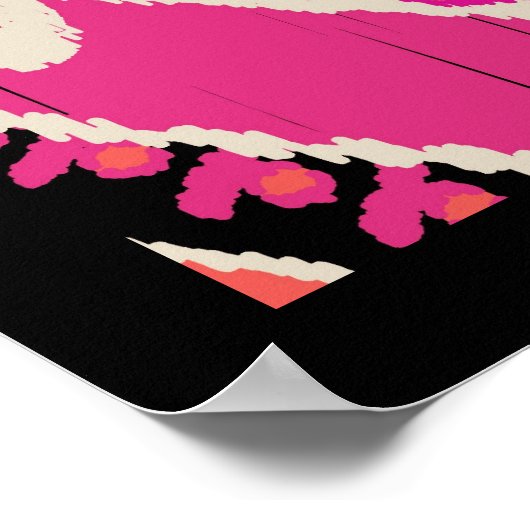 Uzbek Ikat Art Poster (Ecke)