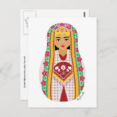 Uzbek Matryoshka Postcard Postkarte (Vorne/Hinten)