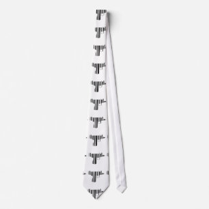 UZI BAR CODE Waffe Barcode Muster Design Krawatte