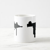 Uzi Gewehr-Waffenikone Kaffeetasse (Mittel)