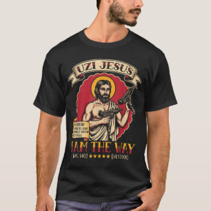 Uzi Jesus Rpg Bücher Christliche Religion Gott T-Shirt