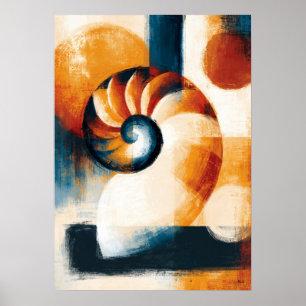 Uzumaki Spiralschale Japanisch Organisch Modern Ab Poster