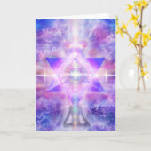V054 "Merkaba Meditator" Karte (Gelbe Blume)