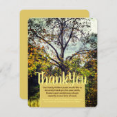 V1 Herbstfarben Tree Danke Karte (Vorne/Hinten)