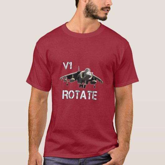 V1 Rotate - Pilot-Vortrag für Flugzeugliebhaber T-Shirt (Vorderseite)