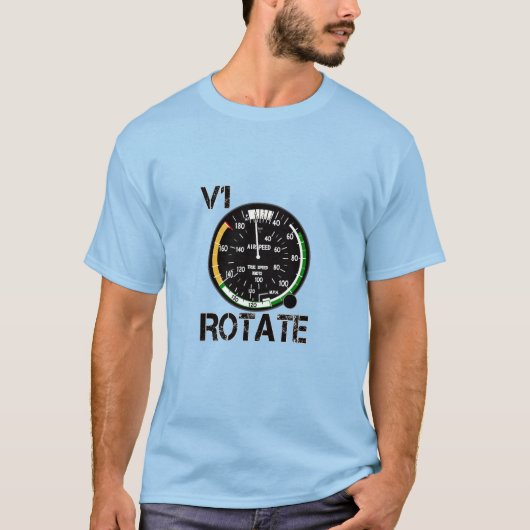 V1 Rotate - Pilot-Vortrag für Flugzeugliebhaber T-Shirt (Vorderseite)