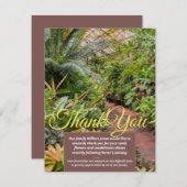 V1 Tropische Pflanze Danke Karte (Vorne/Hinten)