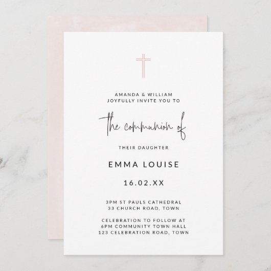 V1 Zoll für Daniela Einladung (Vorne/Hinten)