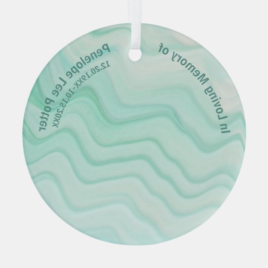 V2 Aquawaden Memorial Keepake Suncatcher Ornament Aus Glas (Rückseite)