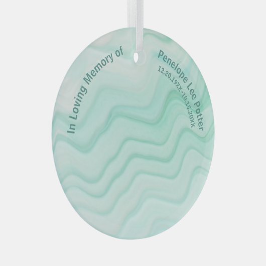 V2 Aquawaden Memorial Keepake Suncatcher Ornament Aus Glas (Vorderseite Rechts)