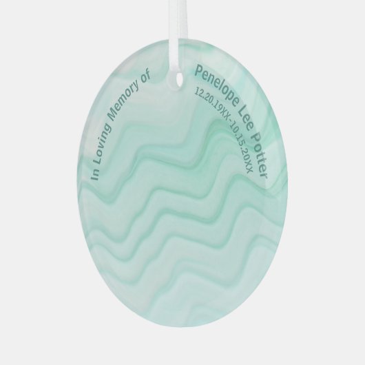 V2 Aquawaden Memorial Keepake Suncatcher Ornament Aus Glas (Vorderseite links)