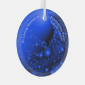 V2 Cobalt Blue Fraktal Memorial Suncatcher Ornament Aus Glas (Vorderseite Rechts)