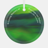 V2 Memorial Suncatcher für grüne Nordlichter Ornament Aus Glas (Vorderseite)