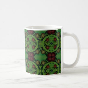 V2 Retro 1970er Jahre grün und braun design Tasse