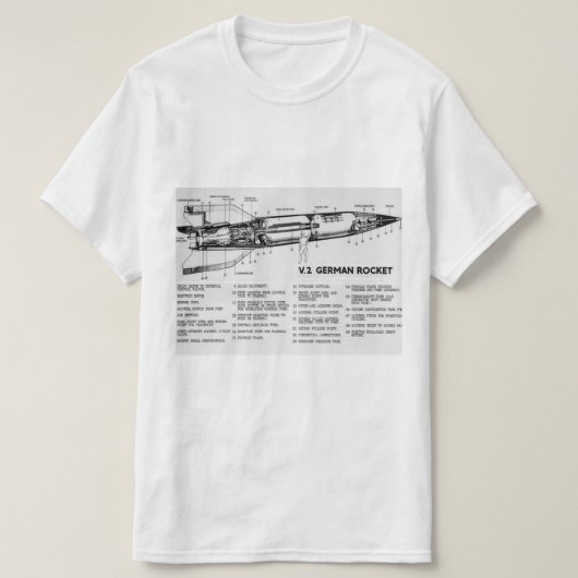 V2 Rocket T-Shirt (Design vorne)