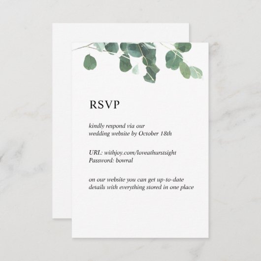 V7 Aquarellfarben Blätter ChloeNick UAWG Begleitkarte (Vorne/Hinten)