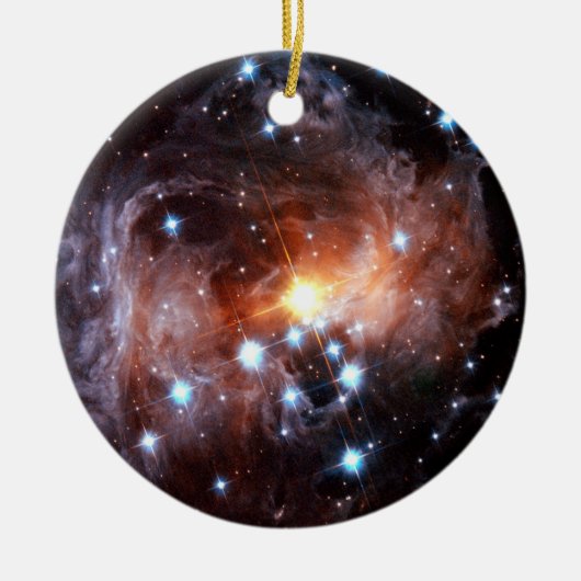 V838 Monocerotis Red Supergiant Star Hubble Foto Keramikornament (Vorne)