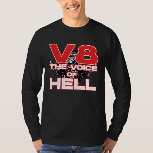 V8 Car Tuning Cylinder Workshop The Voice of Light T-Shirt (Vorderseite)