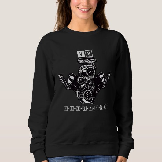 V8 Car Tuning Engine Workshop  2 Sweatshirt (Vorderseite)
