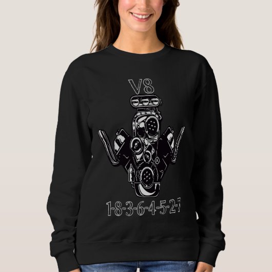V8 Car Tuning Engine Workshop  3 Sweatshirt (Vorderseite)