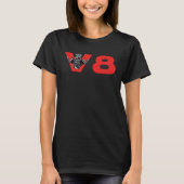 V8 Car Tuning Engine Workshop T-Shirt (Vorderseite)