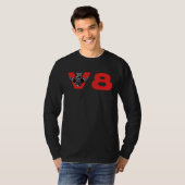 V8 Car Tuning Engine Workshop T-Shirt (Vorne ganz)
