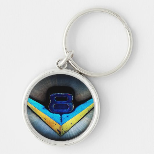 V8-Emblem-Kunst Schlüsselanhänger (Vorne)