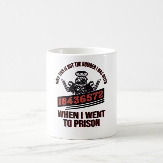 V8-Motor-Lüfterpistole mit 8 Zylinderampullen Kaffeetasse (Mittel)