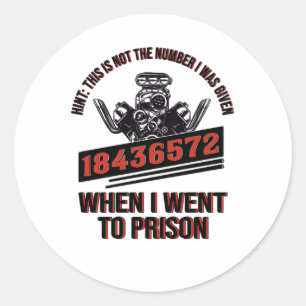 V8-Motor-Lüfterpistole mit 8 Zylinderampullen Runder Aufkleber