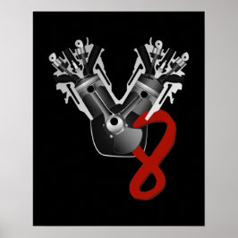 V8 Motor Poster