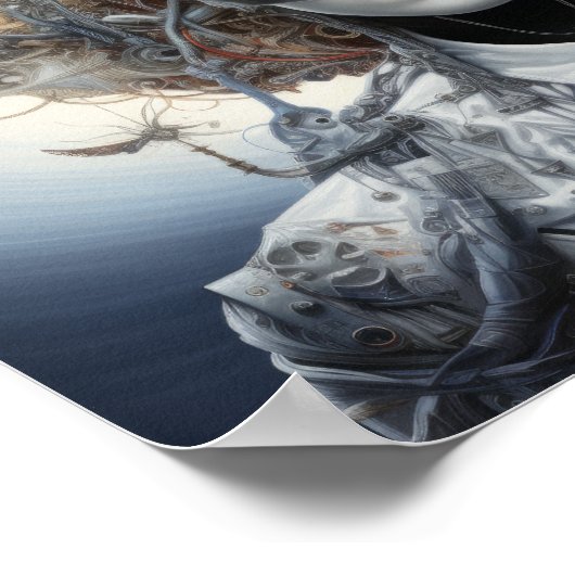 V8 Motor Poster - Perfekt (Ecke)