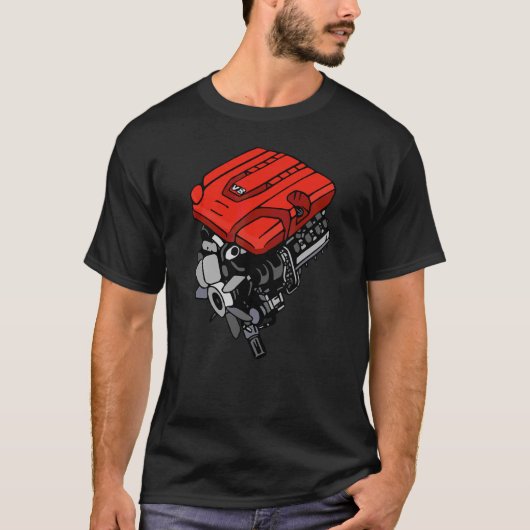 V8 Motor T-Shirt (Vorderseite)