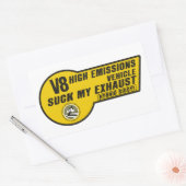 V8 SUV-Aufkleber (gelb) 4 Packung Rechteckiger Aufkleber (Umschlag)