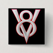 V8-Symbol Button (Vorderseite)