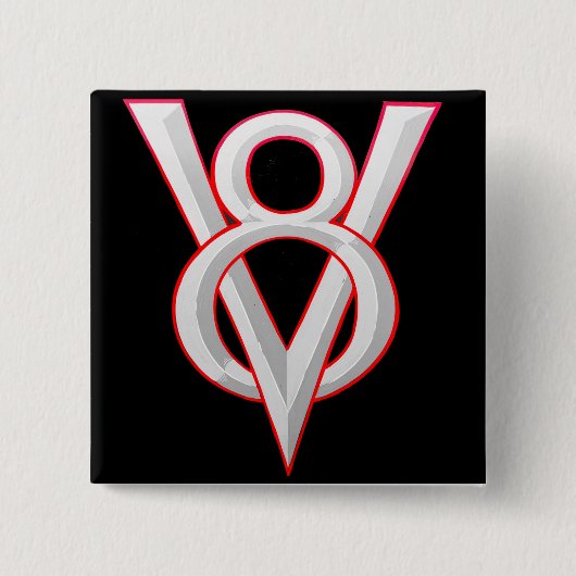 V8-Symbol Button (Vorderseite)