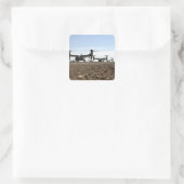 V-22 Kippflugzeug Quadratischer Aufkleber (Tasche)